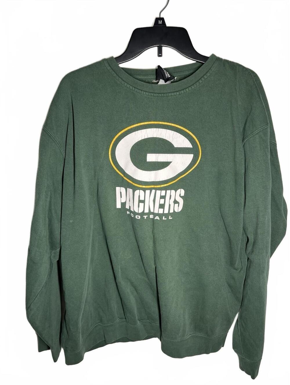 Green Bay Packers Football Pullover Vintage Size Xl Green